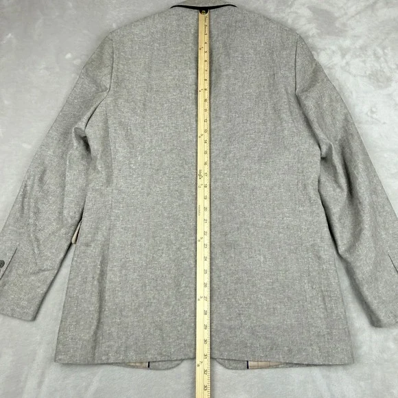 Stafford Linen Blend Sport Coat Mens 40R Tan Brown Classic Fit Blazer Preppy - Picture 13 of 16